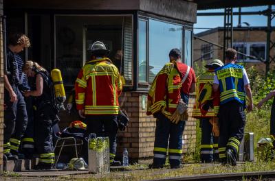 Kornwestheim: CO2 Austritt an Kesselwagen im Rangierbahnhof